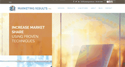 Desktop Screenshot of marketingresults.net